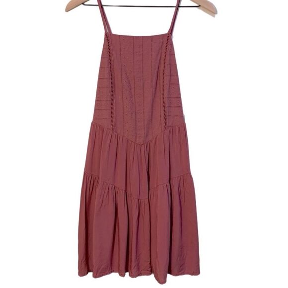 Wild Fable Sundress Women’s XS Mauve Embroidered Tiered Adjustable Straps. - Picture 3 of 14